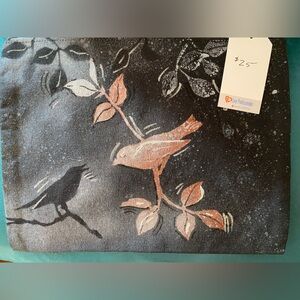 [Pohlsander] Hand Silk-screened Pouch With Birds